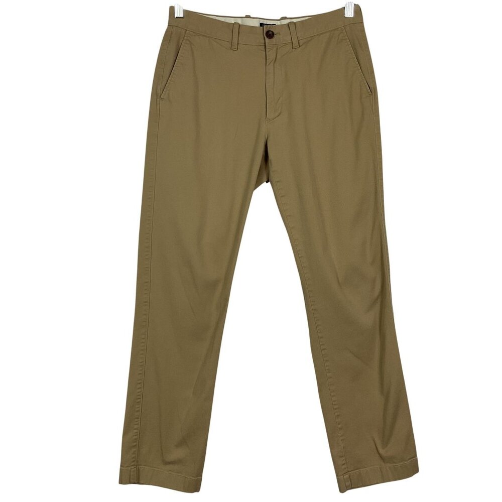 J. Crew Factory Men’s Straight-Fit Flex Chino Pants 31x32 Khaki Stretch